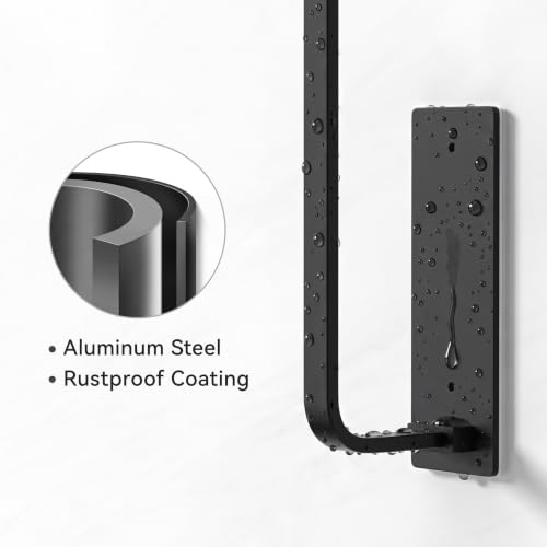 Paper Towel Holder Under Cabinet, Self-Adhesive or Drilling, Matte Black | Kitchen Roll Dispenser | Under-Cabinet or Wall-Mounted| Upgraded Aluminum | Lighter Yet Stronger Than Stainless Steel