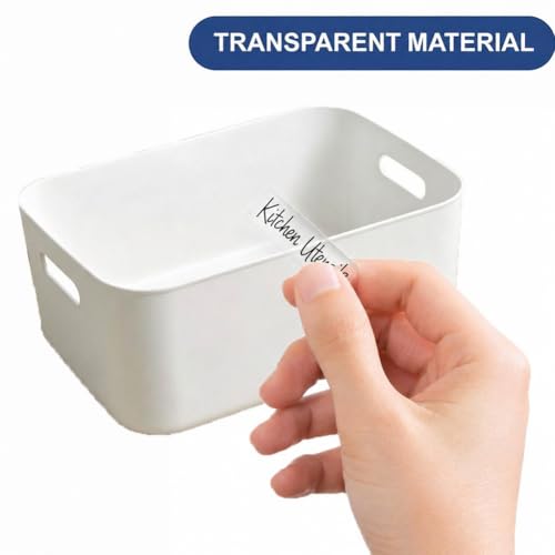 GOMAKERER 240 Pcs Home Organization Labels, 53 Designs Clear Script Storage ID Stickers Household Container Storage Label for Kitchen Bathroom Laundry Home Storage Organization Supplies