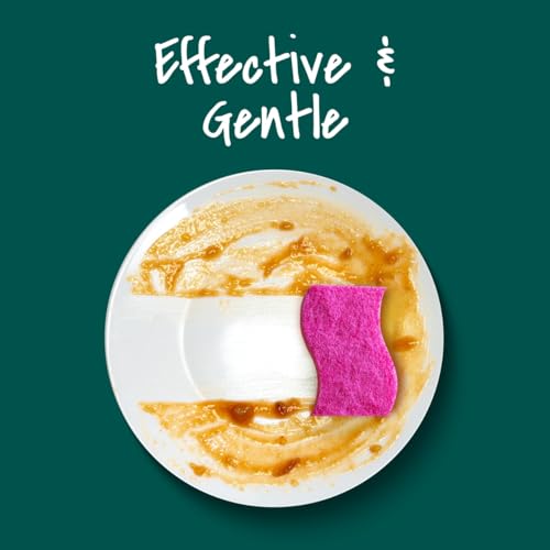 Scotch-Brite Delicate Clean Non-Scratch Scrub Sponge, 3 Pack | Kitchen Sponges for Cleaning Home, Bathroom, Effective + Gentle Dish Scrubber, Safe on Nonstick surfaces