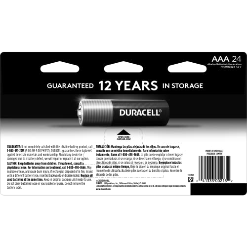 Duracell Coppertop AAA Batteries, 24 Count, 12-Year Shelf Life | Power Boost Ingredients