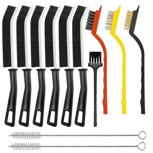 12PCS Crevice Cleaning Brush,Hard Bristle Grout Scrub Brushes for Gaps | Multifunctional Gap Cleaning Supplies for Deep Cleaning Tile Lines, Window Groove, Sink, Sliding Door, Corner,