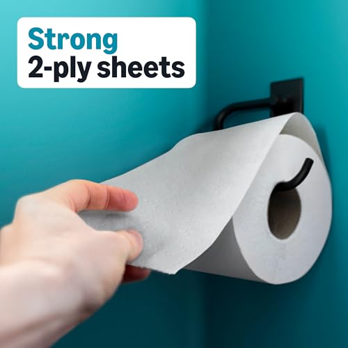 Amazon Basics 2-Ply Soft Toilet Paper, 6 Rolls, 350 Sheets per Roll, Equivalent to 37 Regular Rolls, Septic Safe