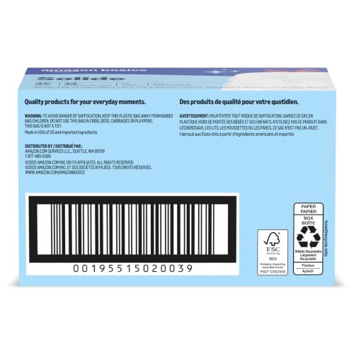 Amazon Basics Trash Bags, Tall Kitchen Drawstring, Unscented, 13 Gallon, 45 Count, Pack of 1, Packaging May Vary
