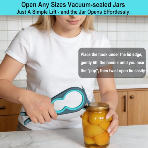 Otstar Jar Opener &amp; Bottle Opener for Seniors with Arthritis, Weak Hands | Adjustable Lid Opener Effortlessly Opens Jars, Bottles &amp; Pop-Top Cans, Great for Senior Parents, Grandparents, or Loved Ones