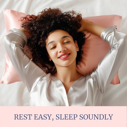 BEDELITE Satin Pillowcases, Standard Size 20x26 Inch, Coral, Set of 2 | Similar to Silk Pillow Cases, Soft and Cooling, Reduces Friction, Gentle on Hair and Skin, Envelope Closure, Women Men Gift