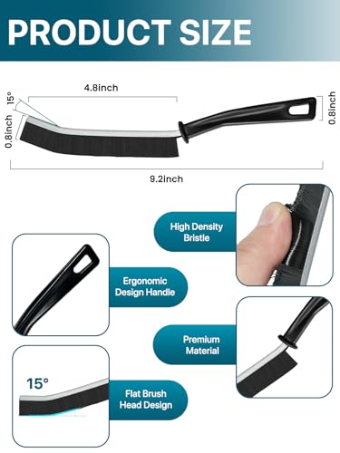 6Pcs Hard Bristle Crevice Cleaning Brush, Multifunctional Premium Crevice Cleaning Tool, Designed for Cleaning Narrow Spaces, Suitable for Toilet, Faucets,Kitchen,Grout, KOSPRIE