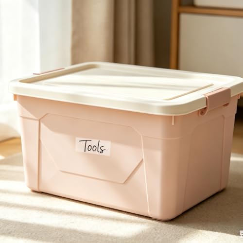 GOMAKERER 240 Pcs Home Organization Labels, 53 Designs Clear Script Storage ID Stickers Household Container Storage Label for Kitchen Bathroom Laundry Home Storage Organization Supplies