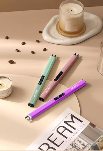 MEIRUBY Electric Candle Lighter, Valentine's Day Gifts for Women Mom Men Wife, USB Arc Rechargeable Windproof Long Lighter for Candle BBQ Housewarming Birthday Gifts Idals