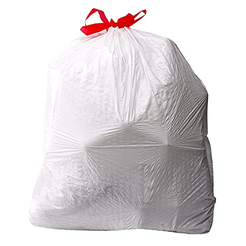 Amazon Basics Flextra Tall Kitchen Drawstring Trash Bags, 13 Gallon, 50 Count, Tear-Resistant, Unscented