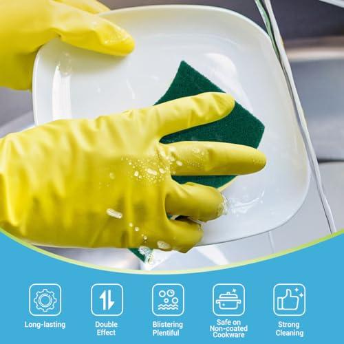 AIDEA Sponges Kitchen, 9Count, Dish Sponges, Heavy-Duty Scrub Sponge | Kitchen Sponge for Non-Coated Cookware, Scrubbing Power for Tough Messes, Cleaning Sponge for Kitchen, Bathroom, Household