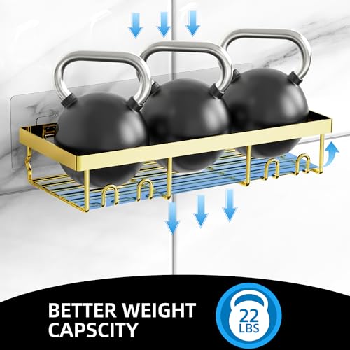 Moforoco 3-Pack Shower Caddy Basket Shelf with Soap Holder, No Drilling Traceless Adhesive Shower Wall Shelves, Rustproof Black Bathroom Shower Storage Organizer