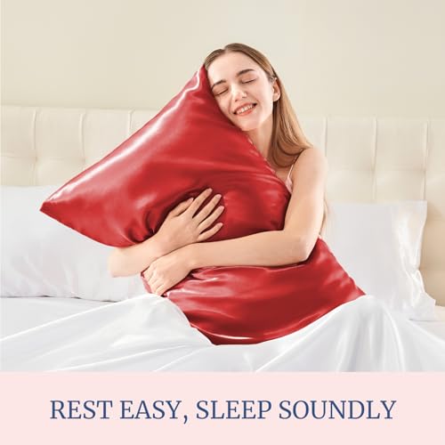 BEDELITE Satin Pillowcases, Standard Size 20x26 Inch, Baked Apple, Set of 2 | Similar to Silk Pillow Cases, Soft and Cooling, Reduces Friction, Gentle on Hair and Skin, Envelope Closure, Women Men Gift