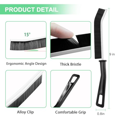 12PCS Crevice Cleaning Brush,Hard Bristle Grout Scrub Brushes for Gaps | Multifunctional Gap Cleaning Supplies for Deep Cleaning Tile Lines, Window Groove, Sink, Sliding Door, Corner,