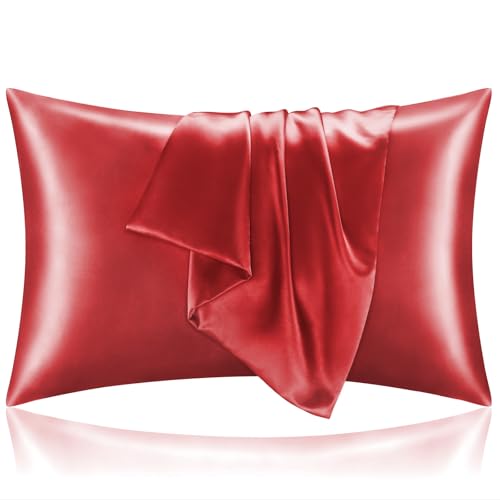 BEDELITE Satin Pillowcases, Standard Size 20x26 Inch, Baked Apple, Set of 2 | Similar to Silk Pillow Cases, Soft and Cooling, Reduces Friction, Gentle on Hair and Skin, Envelope Closure, Women Men Gift