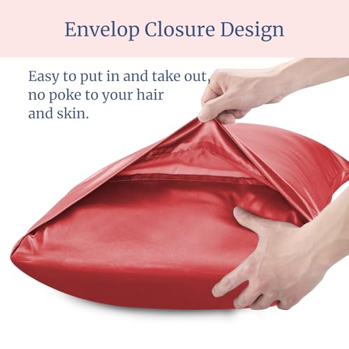 BEDELITE Satin Pillowcases, Standard Size 20x26 Inch, Baked Apple, Set of 2 | Similar to Silk Pillow Cases, Soft and Cooling, Reduces Friction, Gentle on Hair and Skin, Envelope Closure, Women Men Gift