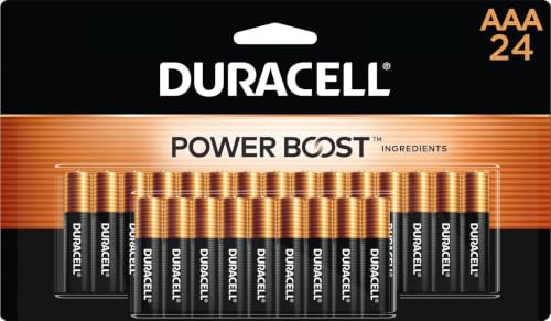 Duracell Coppertop AAA Batteries, 24 Count, 12-Year Shelf Life | Power Boost Ingredients