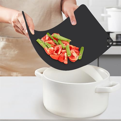 WK Flexible Plastic Cutting Boards Mats for Kitchen, Flexible Non Slip Cutting Mat, Thin Cutting Sheets, BPA Free, Dishwasher Safe, Multi Sizes