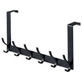 Over The Door Hooks,Door Hanger Hooks for Hanging (Black, Fit 1-3/4" Doors) | Sturdy Door Hanger,Towel Racks for Bathroom with 12 Coat Hook,Coat Rack,Large Over The Door for Bathroom,Bedroom,Kitchen