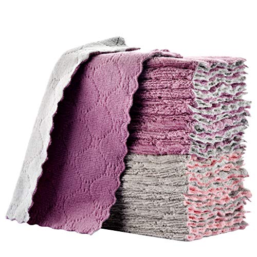 OstWony Small Reusable Cleaning Cloths,6 x 10 inch,11PCS,Absorbent Dish Rag | Small Reusable Cleaning Cloths,Super Absorbent Multipurpose Dish Cloths,for Furniture Rags,Tableware Quick-Drying Towels