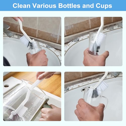 Dfacio 11Pcs Crevice Cleaning Brush Set,Multi-Purpose Cleaning Supplies | Hard Bristle Brush for Deep Cleaning Kitchen, Bathroom, Corner, Grout, Sink, Teapot, Bottle, Blender or Tight Spaces