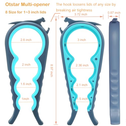 Otstar Jar Opener &amp; Bottle Opener for Seniors with Arthritis, Weak Hands | Adjustable Lid Opener Effortlessly Opens Jars, Bottles &amp; Pop-Top Cans, Great for Senior Parents, Grandparents, or Loved Ones