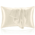 BEDELITE Satin Pillowcases, Standard Size 20x26 Inch, Beige, Set of 2 | Similar to Silk Pillow Cases, Soft and Cooling, Reduces Friction, Gentle on Hair and Skin, Envelope Closure, Women Men Gift