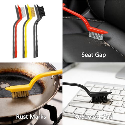 Crevice Cleaning Brush - Grout Scrub Brush, House Cleaning Supplies, Gap Cleaning Tools, Home Essentials, Gifts for Women Men, Hard Bristle Crevice Cleaner Brush for Household Use, Bathroom(11Pcs)