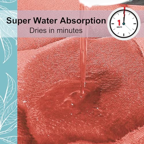OLANLY Memory Foam Bath Mat Rug 24x16, Ultra Soft Bathroom Rugs, Coral | Thick Absorbent Carpet, Non-Slip Backing, Machine Washable, for Bathroom Floor, Tub, Shower and Home Decor Accessories