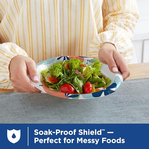 Dixie Paper Plates 8.5 Inch, 90 Count, Disposable Plates | For parties as dessert plates or snack plates, 2X stronger, small paper plates are soak-proof, cut resistant, microwave-safe