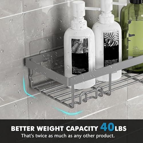 Moforoco Adhesive Shower Caddy Organizer Shelves Rack - 5 Pack Corner Bathroom Storage Organization, Home &amp; Kitchen Decor Inside RV Accessories, Hanging First Apartment Household Camper Essentials