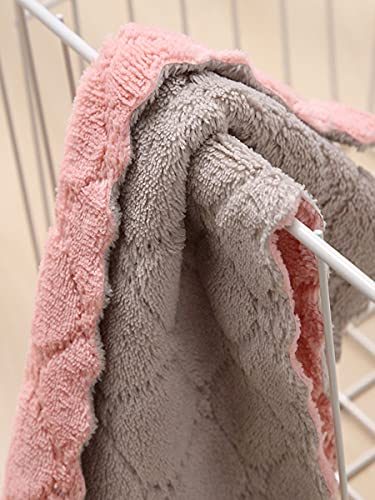 10 Pack Kitchen Cloth, Microfiber Dish Towels Washcloths, Super Absorbent Coral Velvet Dishtowels, Premium Cleaning Cloths,Non-Stick Oil Quick Dry Dish Towels, Soft Tea Towel, Table Cleaning Cloths.