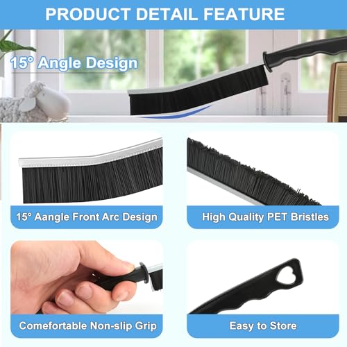 Dfacio 11Pcs Crevice Cleaning Brush Set,Multi-Purpose Cleaning Supplies | Hard Bristle Brush for Deep Cleaning Kitchen, Bathroom, Corner, Grout, Sink, Teapot, Bottle, Blender or Tight Spaces