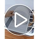 THANSTAR Collapsible Dish Drying Rack Portable Dinnerware Drainer Organizer for Kitchen RV Campers Travel Trailer Space Saving Kitchen Storage Tray