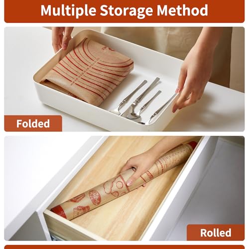 Non-slip Silicone Pastry Baking Mat 28''x 20'' Extra Large for Pastry Bread | Non-Stick Mat with Measurements, Counter Dough Rolling Oven Liner Fondant Pie Crust Sourdough Supplies Household Baking Gift