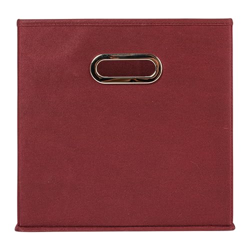 Household Essentials Fabric Storage Bins 6 Piece Set, Burgundy
