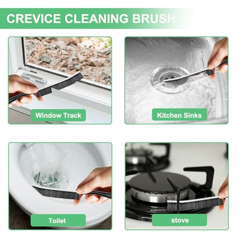 12PCS Crevice Cleaning Brush,Hard Bristle Grout Scrub Brushes for Gaps | Multifunctional Gap Cleaning Supplies for Deep Cleaning Tile Lines, Window Groove, Sink, Sliding Door, Corner,