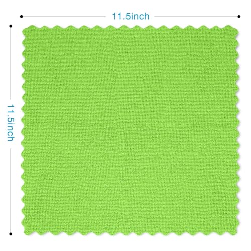 Orighty Microfiber Cleaning Cloth - 24 Pack, Green Cleaning Rags 12x11 inch | Microfiber Towels for Cars, Highly Absorbent Household Cleaning Supplies, Reusable Lint Free Cloths for House, Kitchen