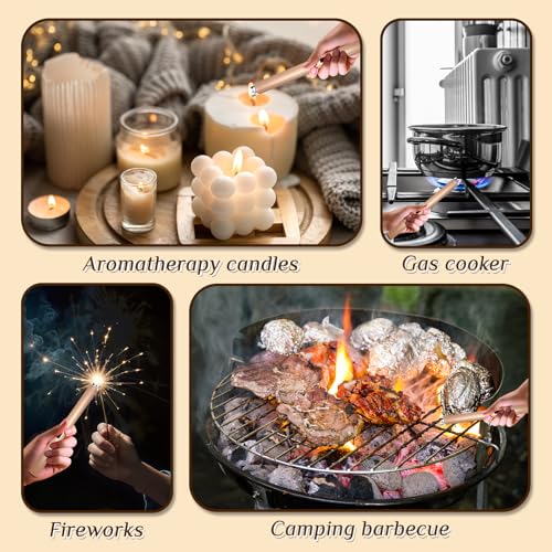 2 PCS Candle Lighter,Windproof Flameless Rechargeable Electric Lighter | LED Power Display,Safety Switch,Upgraded Plasma,USB charging,for Birthday Camping BBQ