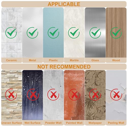 Honmein 6 Pcs Adhesive Wall Hooks for Hanging - Waterproof Shower Hooks | Heavy Duty Towel Hooks for Bathrooms, Kitchens, and Offices (Black)