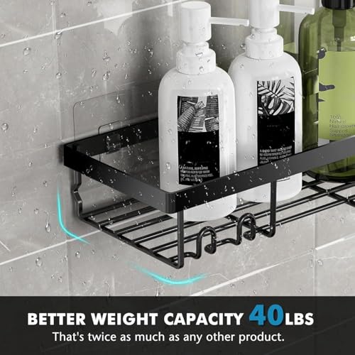 Moforoco Adhesive Shower Caddy Organizer Shelves Rack - 5 Pack Corner Bathroom Storage Organization, Home &amp; Kitchen Decor Inside RV Accessories, Hanging First Apartment Household Camper Essentials