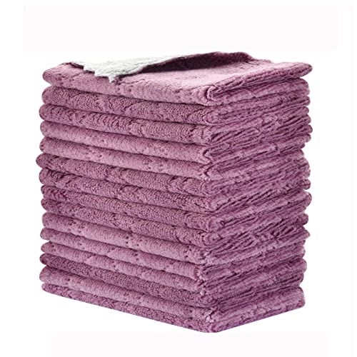OstWony Reusable Cleaning Cloths 11PCS,Kitchen Towel Dish Rags,10x6ines | Reusable Cleaning Cloths,Kitchen Towel Dish Rags,Super Absorbent Microfiber Cleaning Towels for Furniture,Car,Tea, Bowl