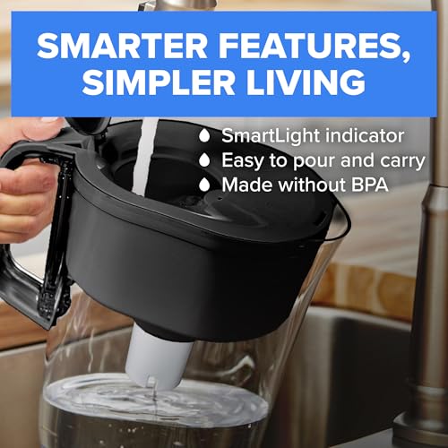 Brita Small 6-Cup Water Filter Pitcher, Includes 1 Filter, White | WQA and NSF/ANSI Certified, Reduces Chlorine, Copper, Mercury &amp; Cadmium, Lasts 2 Months, Household Essential