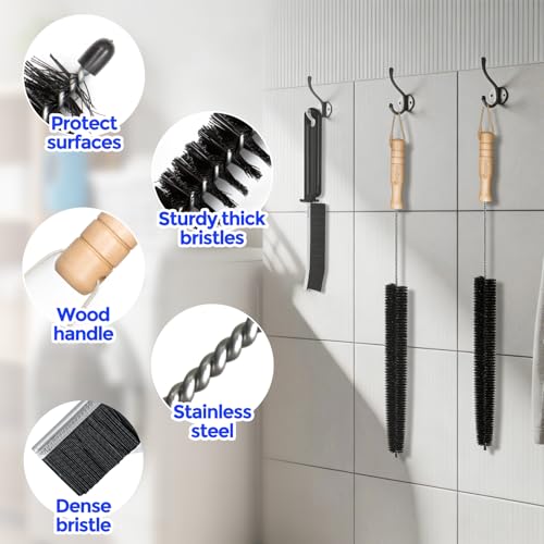 Holikme Dryer Vent Cleaner Kit, 3 Pcs Replacement Lint Brush for Vent Trap | Dryer Vent Cleaning Kit with Crevice Tool - Deep Lint Brush for Dryer Trap &amp; Filter, Flexible Nylon Bristles