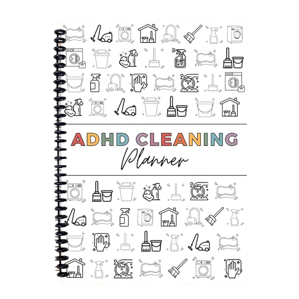 ADHD Cleaning Planner for Adults | Household Cleaning Schedule and Checklist Organizer, Daily, Weekly and Monthly Yearly Cleaning Checklist