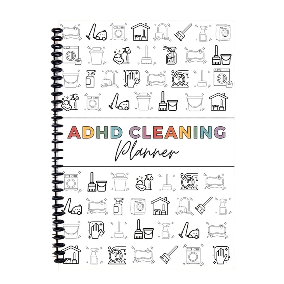 ADHD Cleaning Planner for Adults | Household Cleaning Schedule and Checklist Organizer, Daily, Weekly and Monthly Yearly Cleaning Checklist