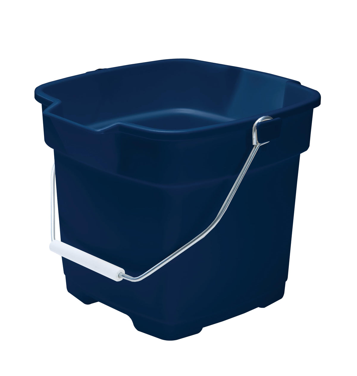 Rubbermaid Roughneck Square Bucket, 12-Quart, Blue, Sturdy Pail Bucket Organizer Household Cleaning Supplies Projects Mopping Storage Comfortable Durable Grip Pour Handle