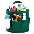 CIHTL Cleaning Caddy with Handle, for Cleaning Supplies Organizer Bucket | Foldable Storage Tote with 6 Pockets,17L Large Capacity Basket for Household Organizer,Laundry Room,Bathroom &amp; Home