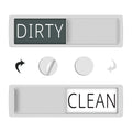 YauYik Clean Dirty Magnet for Dishwasher, Strong Magnet Sign (White/Grey) | Dishwasher Clean Dirty Sign,Non-Scratch, with Optional Self-Adhesive Stickers for Kitchen Decor, Easy to Read &amp; Slide