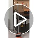 kelamayi Upgrade Broom and Dustpan Set, Self-Cleaning with Dustpan Teeth, Indoor&amp;Outdoor Sweeping, Ideal for Dog Cat Pets Home Use, Stand Up Broom and Dustpan (Gray&amp;Orange)