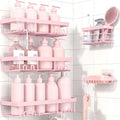 Moforoco Adhesive Shower Caddy Organizer Shelves Rack - 5 Pack Corner Bathroom Storage Organization, Home &amp; Kitchen Decor Inside RV Accessories, Hanging First Apartment Household Camper Essentials